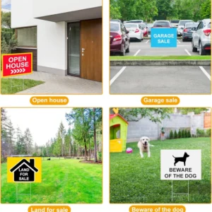 16.5 x 7 Inches Metal Yard Sign Stakes - Image 3