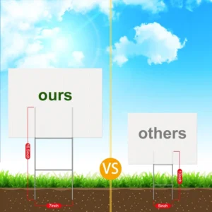 16.5 x 7 Inches Metal Yard Sign Stakes - Image 4