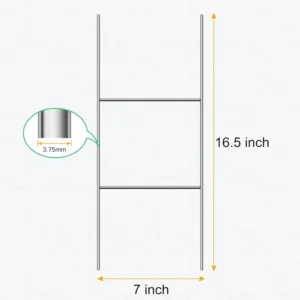 16.5 x 7 Inches Metal Yard Sign Stakes - Image 5